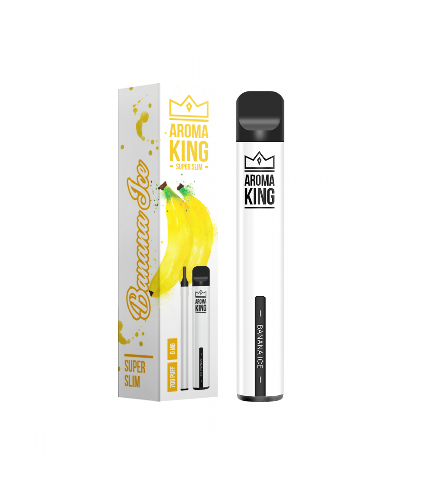 Hookah Super Slim 700 Banana Ice - jednorazówka