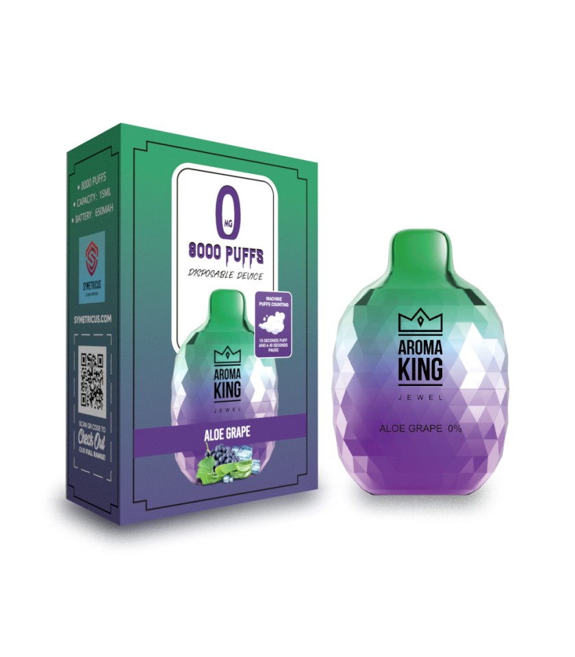 Hookah Jewel 8000 Aloe Grape - jednorazówka