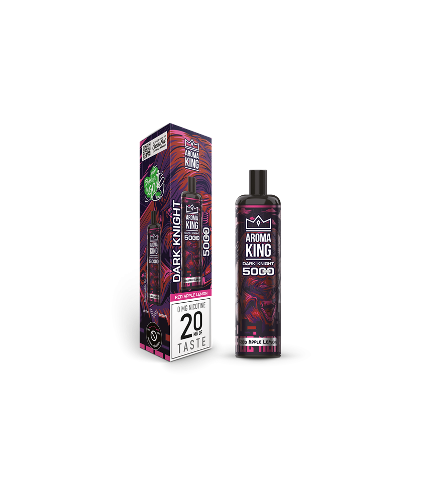 Hookah Dark Knight 5000 Red Apple Lemon - jednorazówka